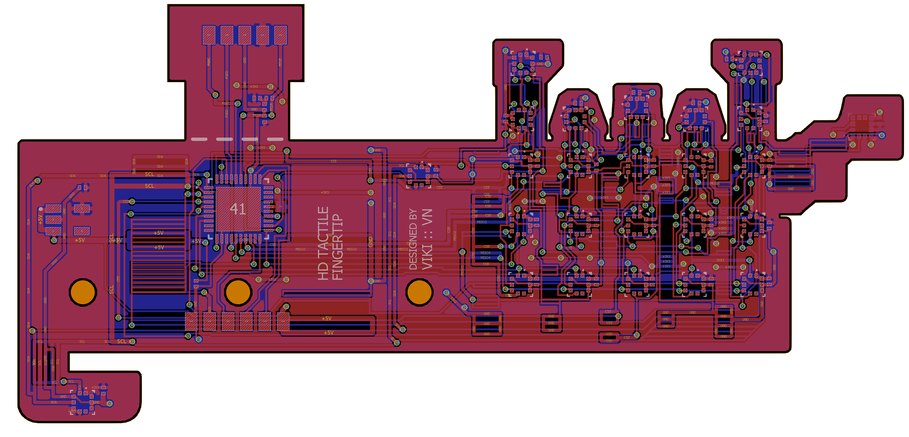 Board Layout of the Tactile Fingertip